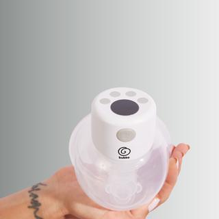 Side view of the Bubka OG Wearable Electric Breast Pump designed for discreet pumping.