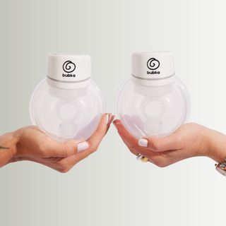 The Bubka Pro 2 Wearable Electric Breast Pump with LCD touch screen.